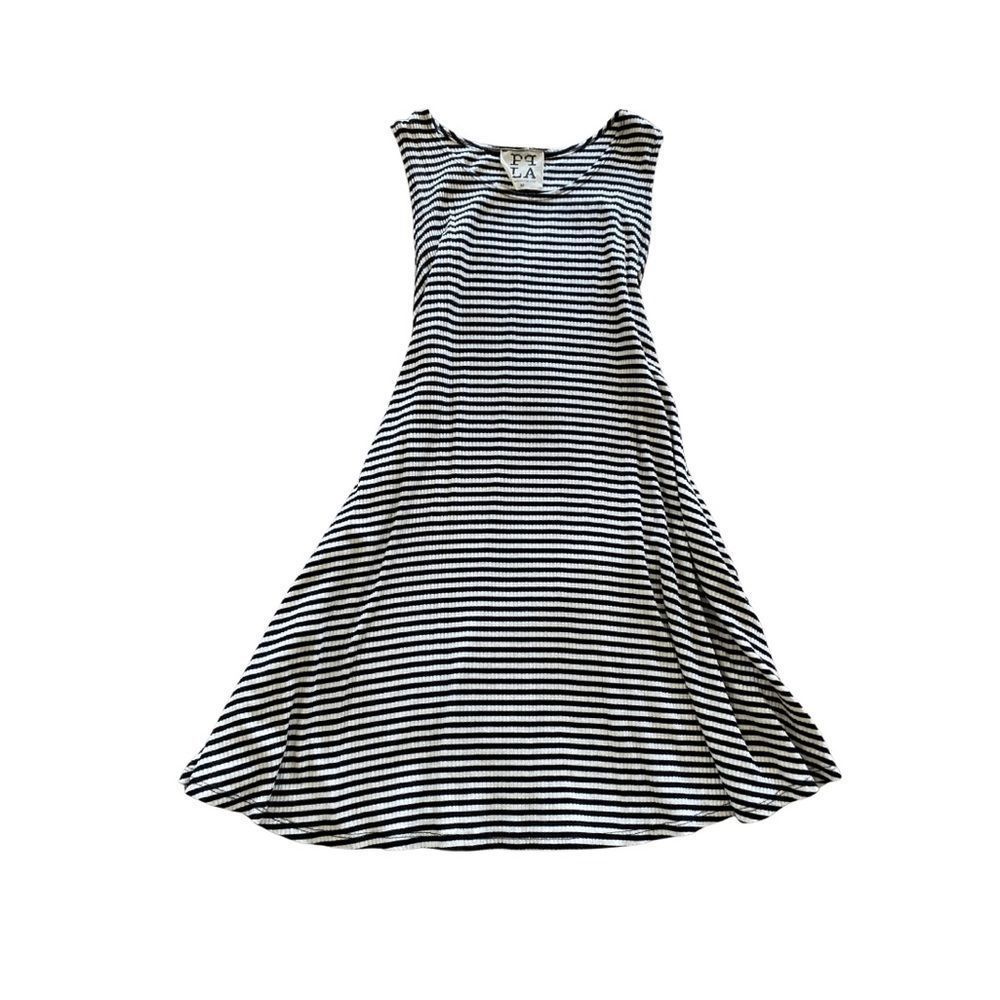 Black and White Striped Skater Dress